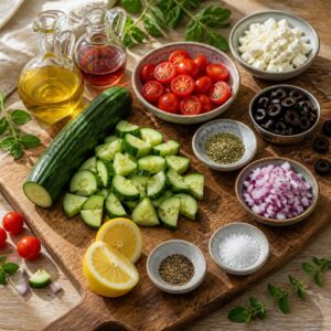 Mediterranean cucumber tomato salad Mediterranean cucumber tomato salad Nutritionist-approved