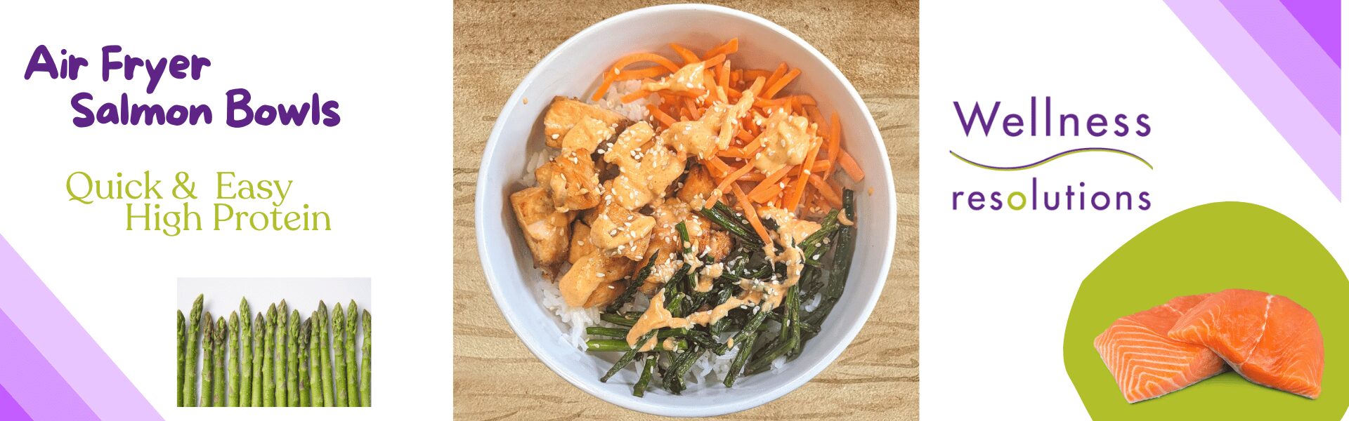 Air fryer Salmon Bowl Recipe