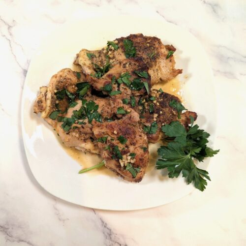 Garlic butter chicken thighs