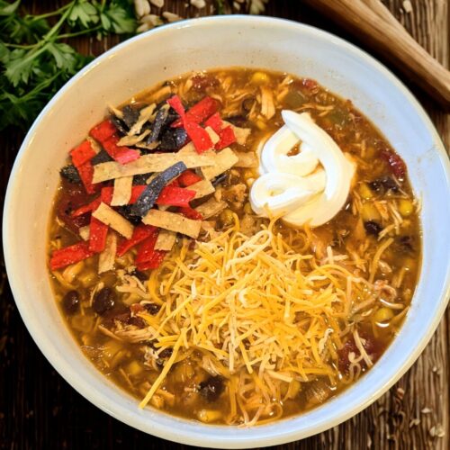 Easy Slow Cooker Chicken Tortilla Soup